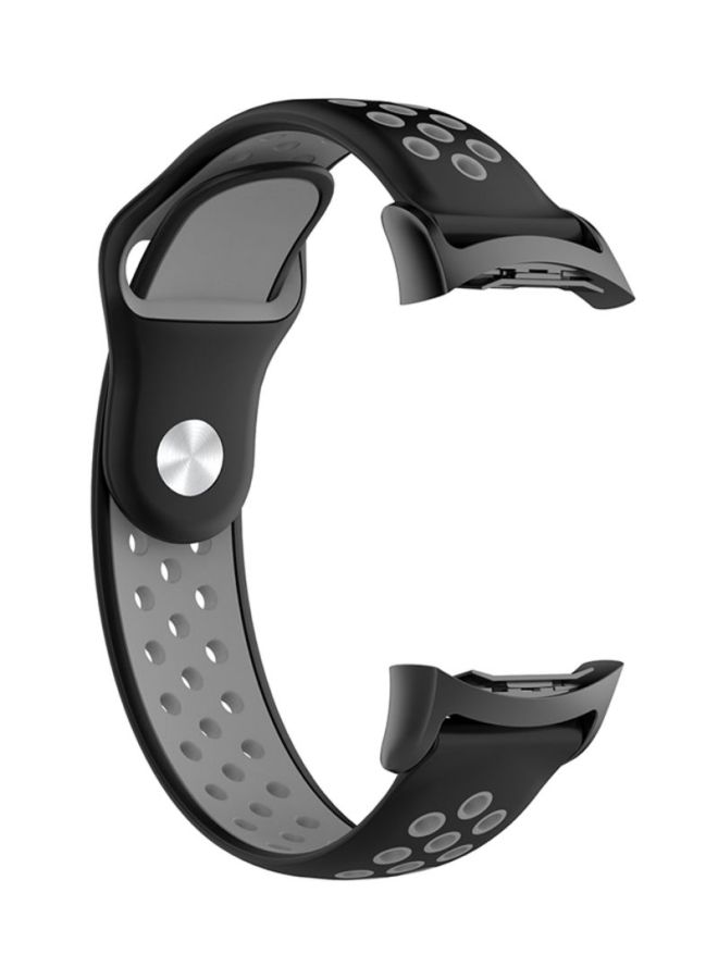 Voberry Replacement Band With Adapter For Samsung Gear S2 SM-R720/SM-R730 Black/Grey - Image 2