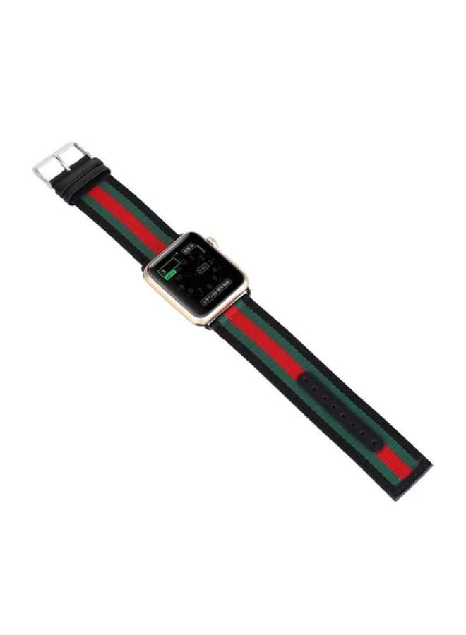 LNKOO - Replacement Band For Apple Watch Series 1/2/3/4 44mm Black/Green/Red - Image 1