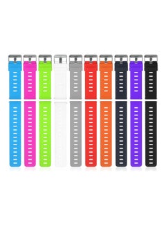 10-Piece Replacement Band Set For 20mm Smart and Traditional Watch Multicolour