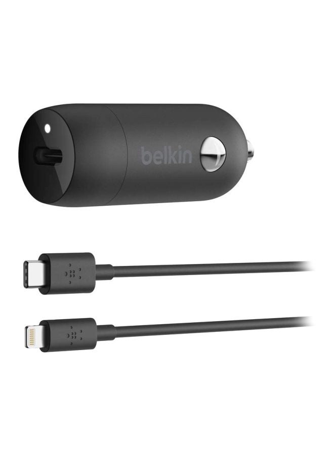 belkin - USB Car Charger With Lightning USB To Cable - Image 1