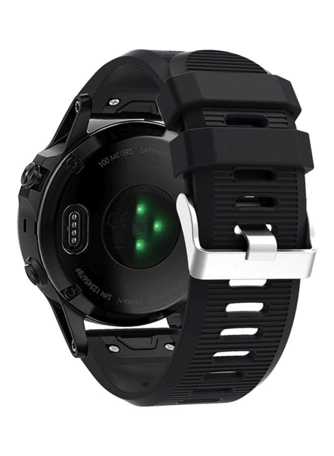 Voberry Replacement Watch Band For Garmin Fenix 5X Plus Black - Image 3