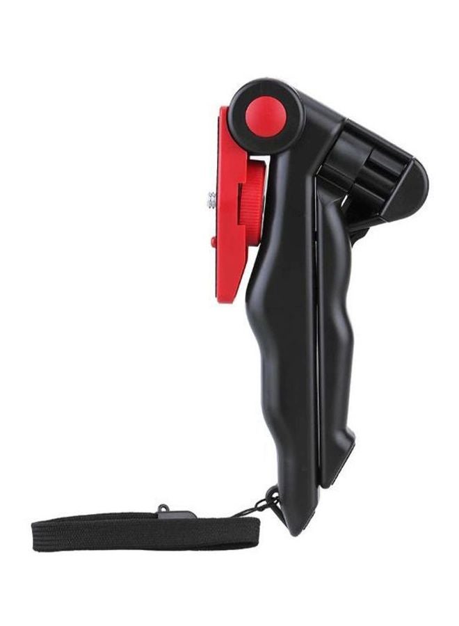 ANDOER - 2-In-1 Mini Portable Folding Tripod Stand Black/Red - Image 1
