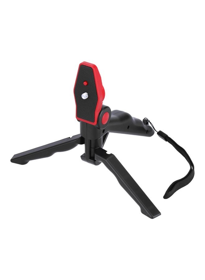 ANDOER - 2-In-1 Mini Portable Folding Tripod Stand Black/Red - Image 1