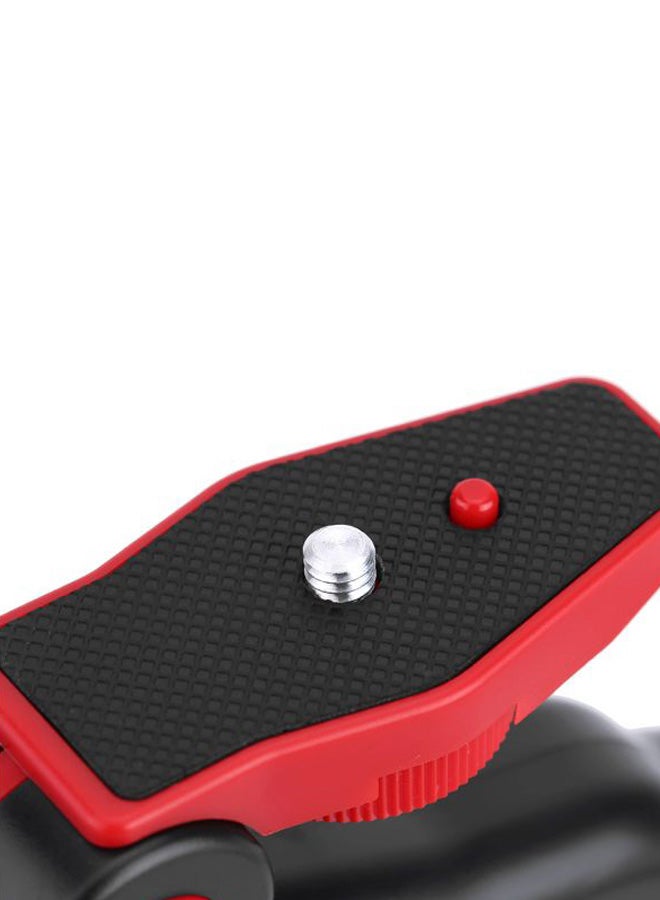 ANDOER - 2-In-1 Mini Portable Folding Tripod Stand Black/Red - Image 1