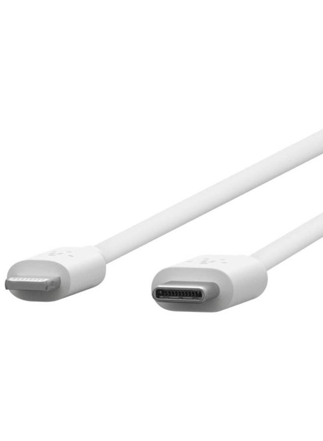 بيلكين كابل شحن بوست تشارج بمنفذ USB-C مع موصل Lightning أبيض - Image 3