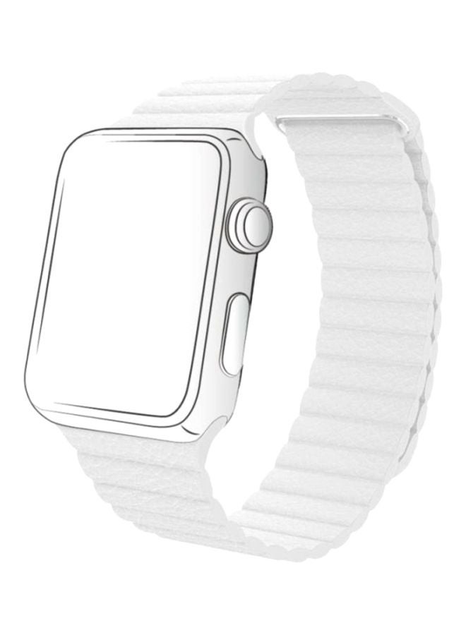 MARGOUN Replacement Band For Apple Watch Series 3/4/5 White - Image 4