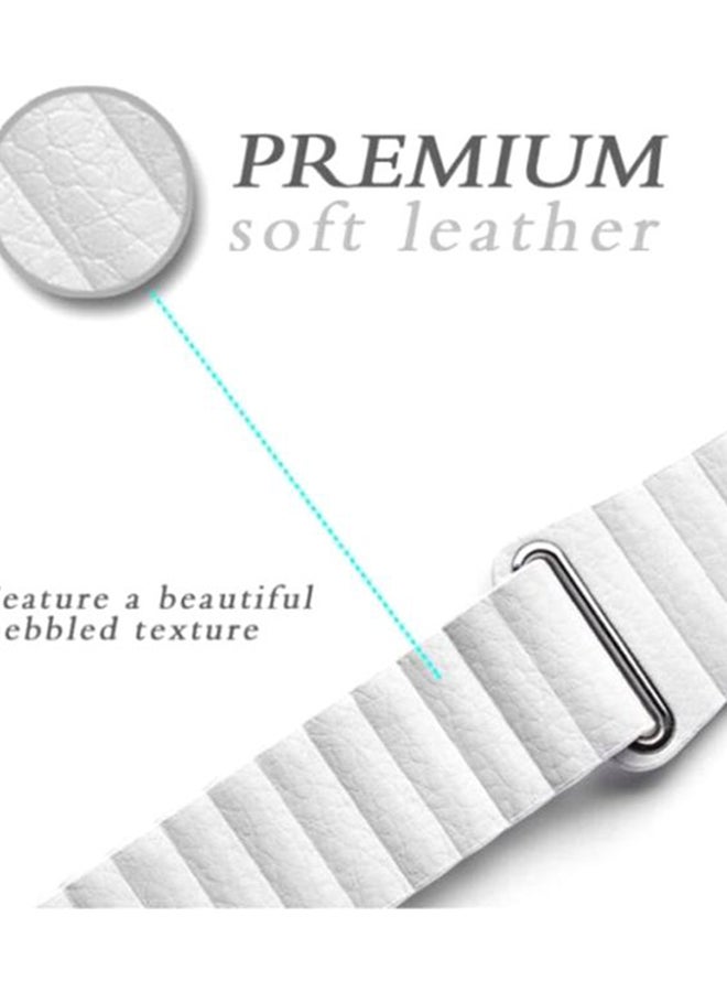 MARGOUN Replacement Band For Apple Watch Series 3/4/5 White - Image 3