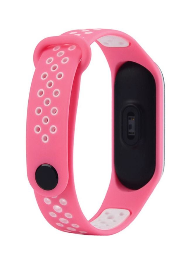 Voberry Replacement Band For Xiaomi Mi Band 3 Pink/White  - Image 2