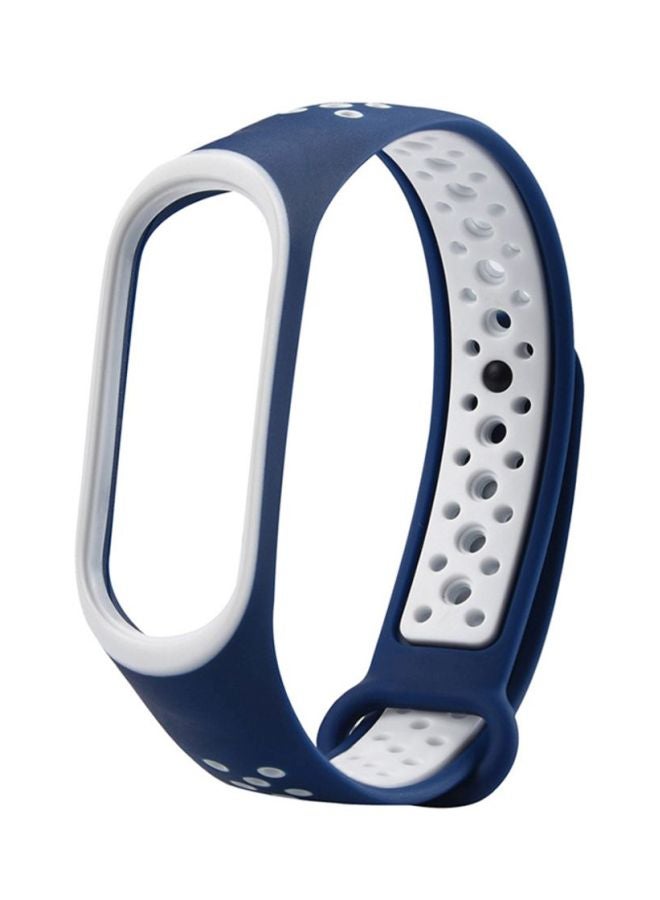 Voberry Replacement Band For Xiaomi Mi Band 3 Blue/White  - Image 1