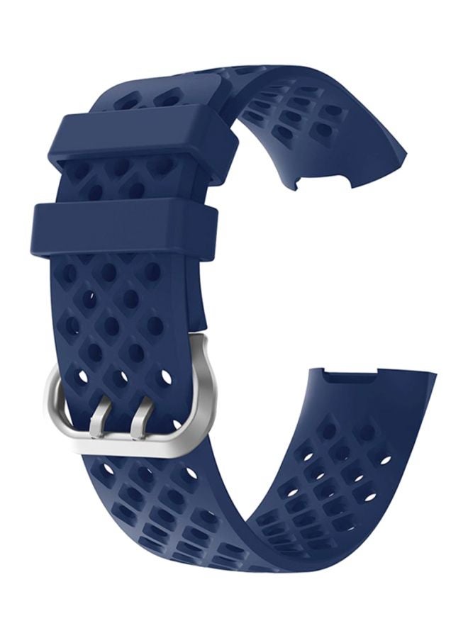 Voberry Replacement Strap Band For Fitbit Charge 3 Navy - Image 1