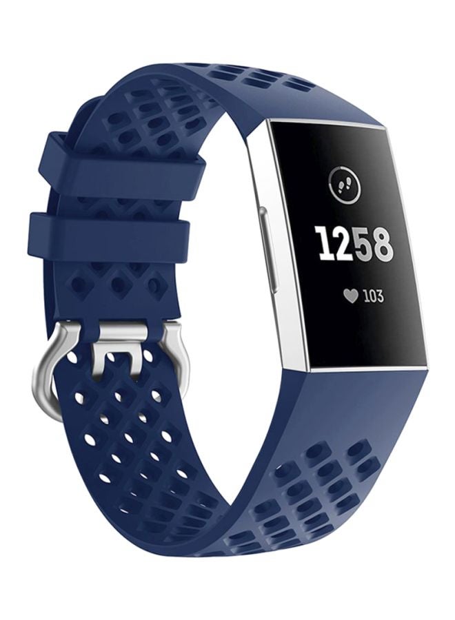 Voberry Replacement Strap Band For Fitbit Charge 3 Navy - Image 4
