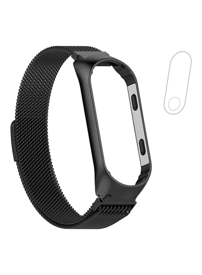 Voberry Replacement Band With Sceen Protector For Xiaomi Mi Band 3 Black/Clear  - Image 2