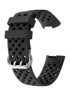 Voberry Replacement Strap Band For Fitbit Charge 3 Black/Silver  - Image 1