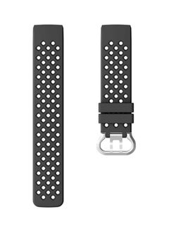 Voberry Replacement Strap Band For Fitbit Charge 3 Black/Silver  - Image 2