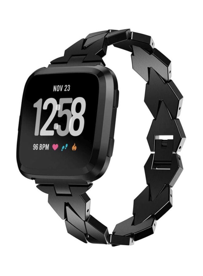 Voberry Replacment Band Strap For Fitbit Versa Black  - Image 4