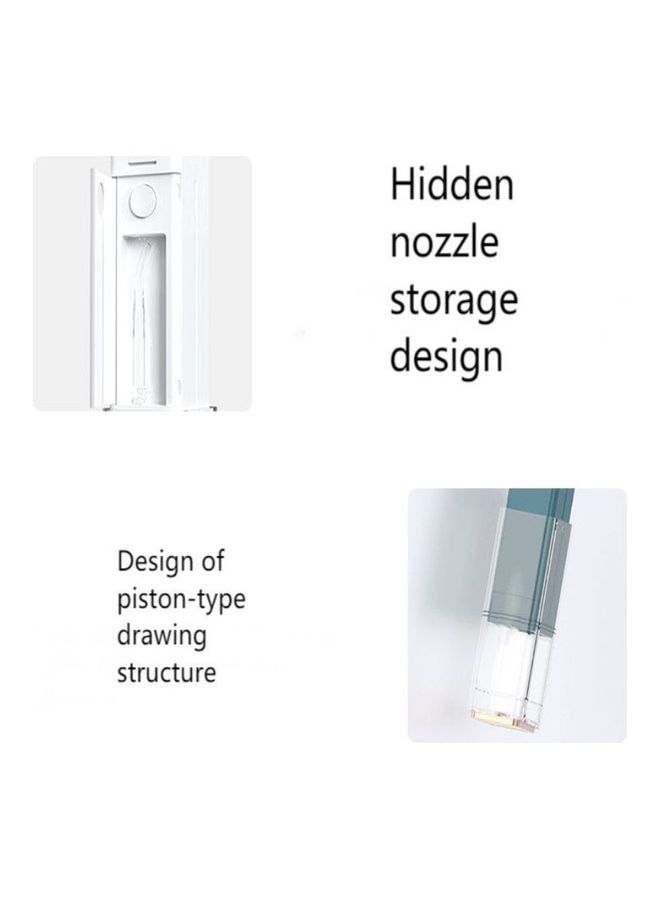 إيزي سو جهاز تنظيف الأسنان بضغط الماء مربع الشكل مع أنبوب محمول وصغير وقابل للحمل شفاف / أخضر - Image 2