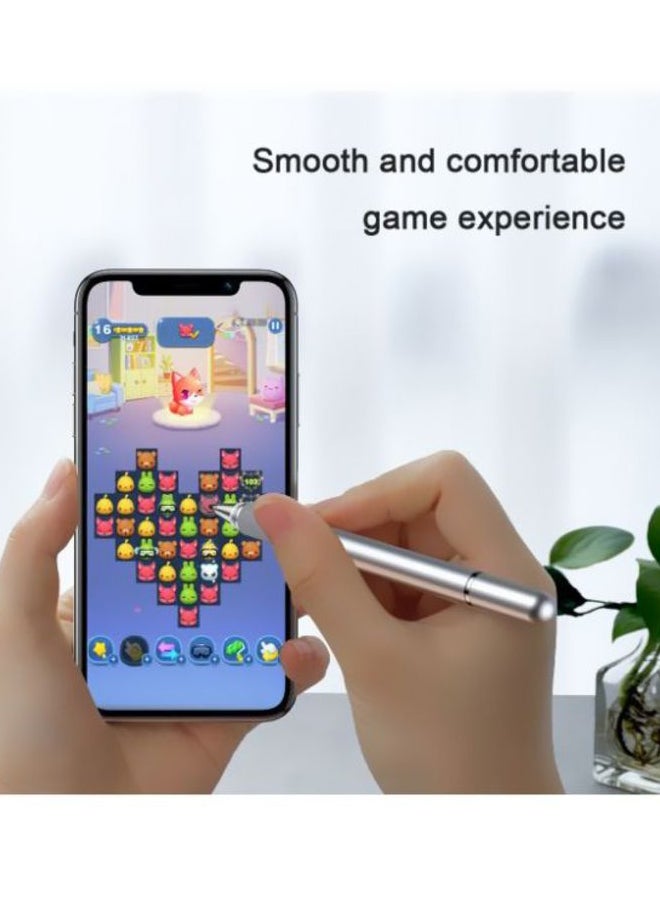 Baseus - Golden Cudgel Capacitive Stylus Comfortable with Smartphones, Tablets, Navigation, Touch Screen Computer Silver - Image 1