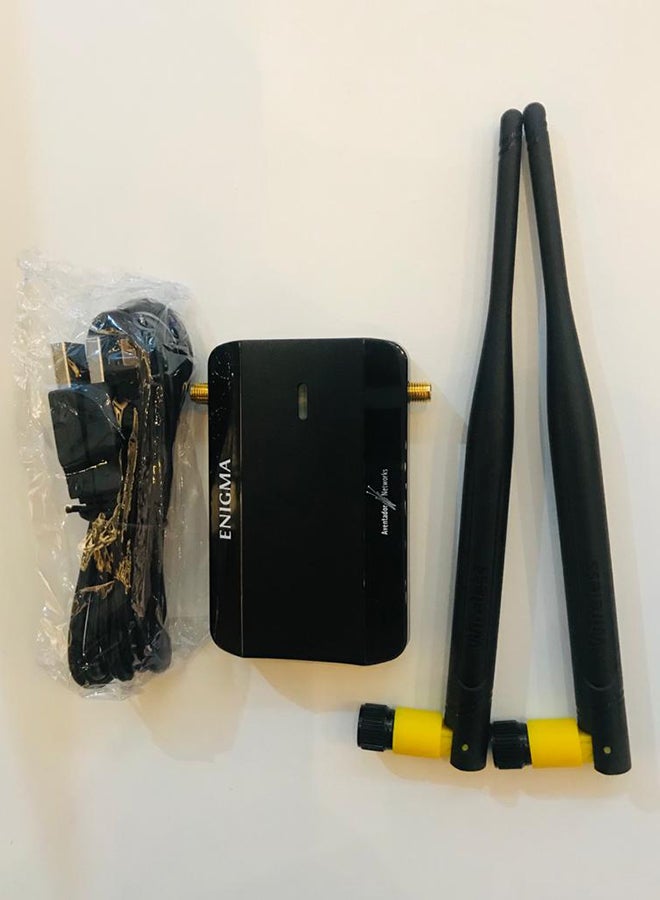 إنيجما محول USB لاسلكي للشبكة المحلية بتردد 2.4+5.8 جيجاهرتز بسرعة 300 ميجابت في الثانية A/B/G/N أسود - Image 2