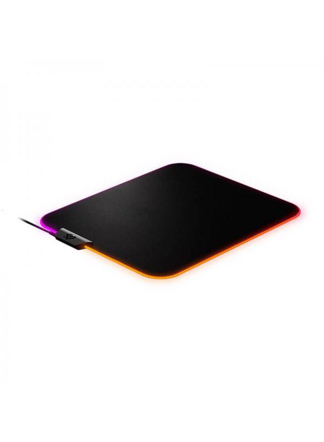 steelseries - SteelSeries QcK Prism Cloth Gaming Mouse Pad - 2-zone RGB Illumination - Real-time Event Lighting - Optimized For Gaming Sensors - Size M (320 x 270 x 2mm) - Black + RGB - Image 1