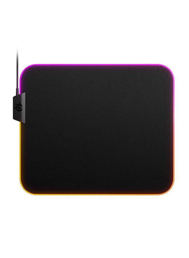 steelseries - SteelSeries QcK Prism Cloth Gaming Mouse Pad - 2-zone RGB Illumination - Real-time Event Lighting - Optimized For Gaming Sensors - Size M (320 x 270 x 2mm) - Black + RGB - Image 1