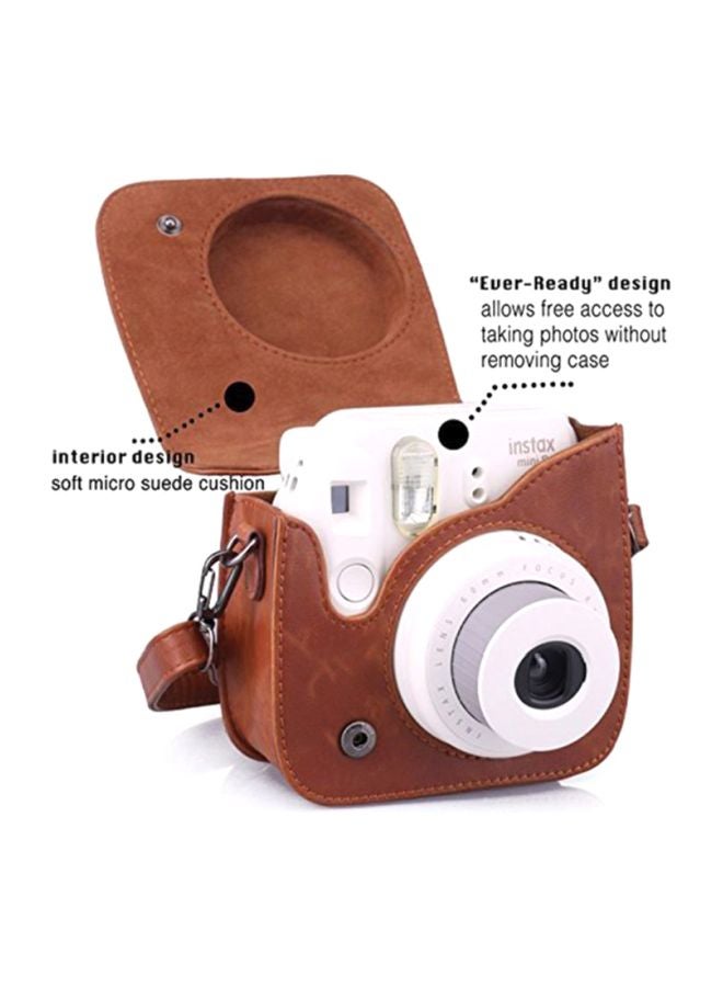 FUJIFILM Instax Mini 8 PU Leather Camera Case Bag Brown  - Image 4