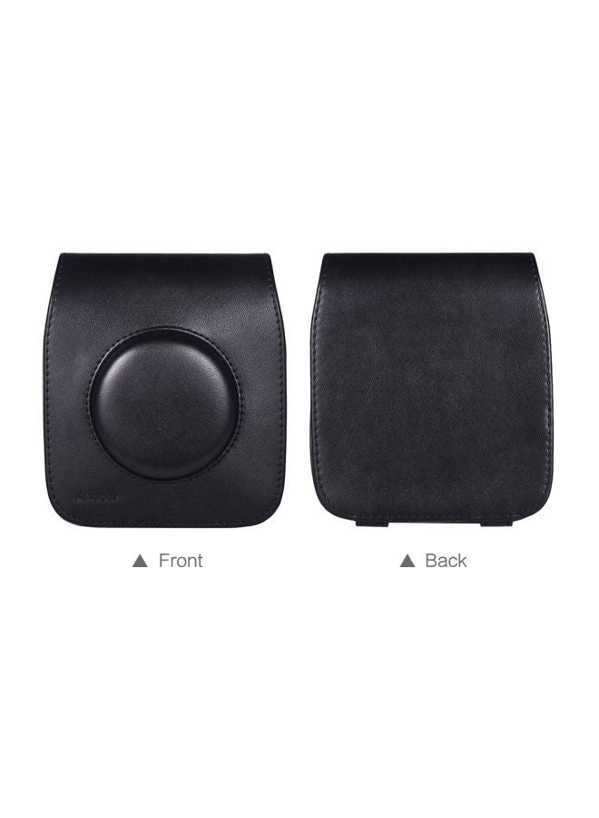 ANDOER PU Leather Camera Case Bag With Adjustable Shoulder Strap Black  - Image 5