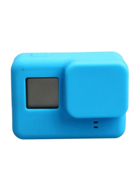 Protective Soft Silicone Case With Lens Cap Cover For GoPro HERO5 Sports Action Camera Blue