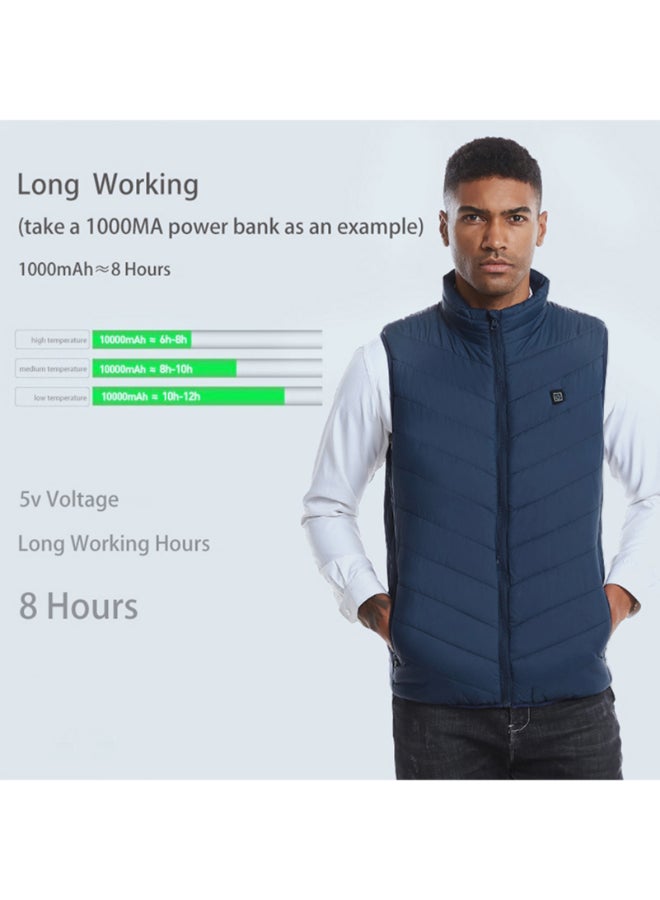 Electric Heated Padded Thermal Vest Black  - Image 2