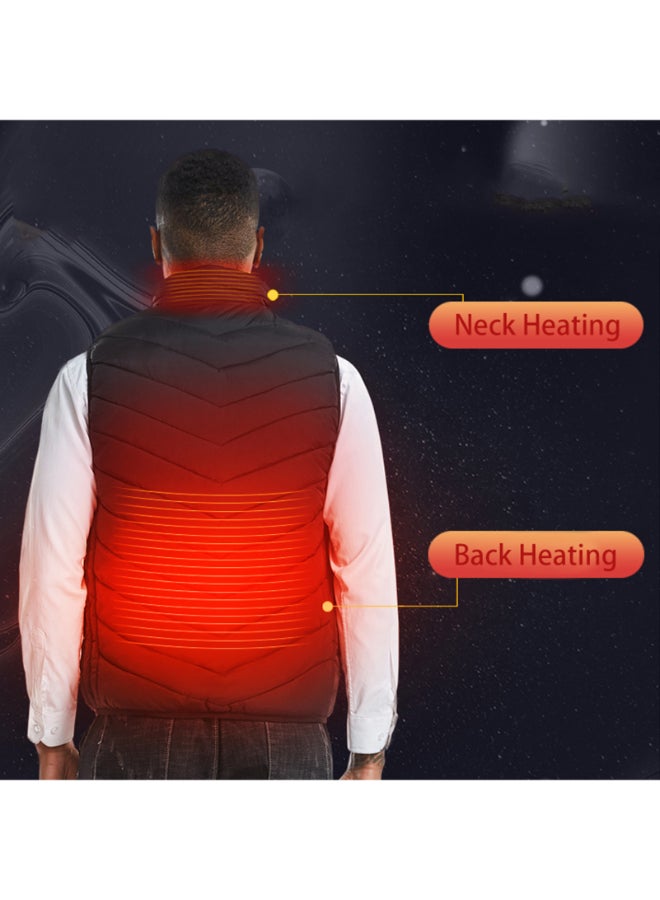 Electric Heated Padded Thermal Vest Black  - Image 3