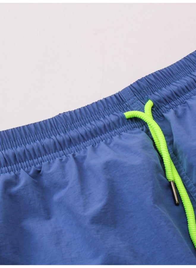 Performance Tie Belt Waist Sport Shorts Royal Blue  - Image 4