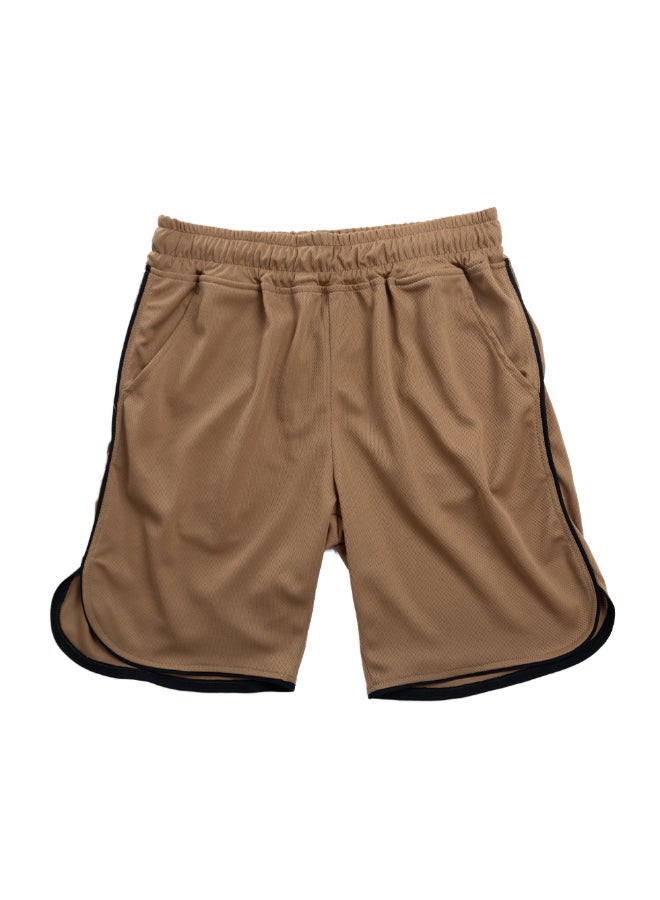 Generic - Sport Workout Pocket Shorts Brown - Image 1
