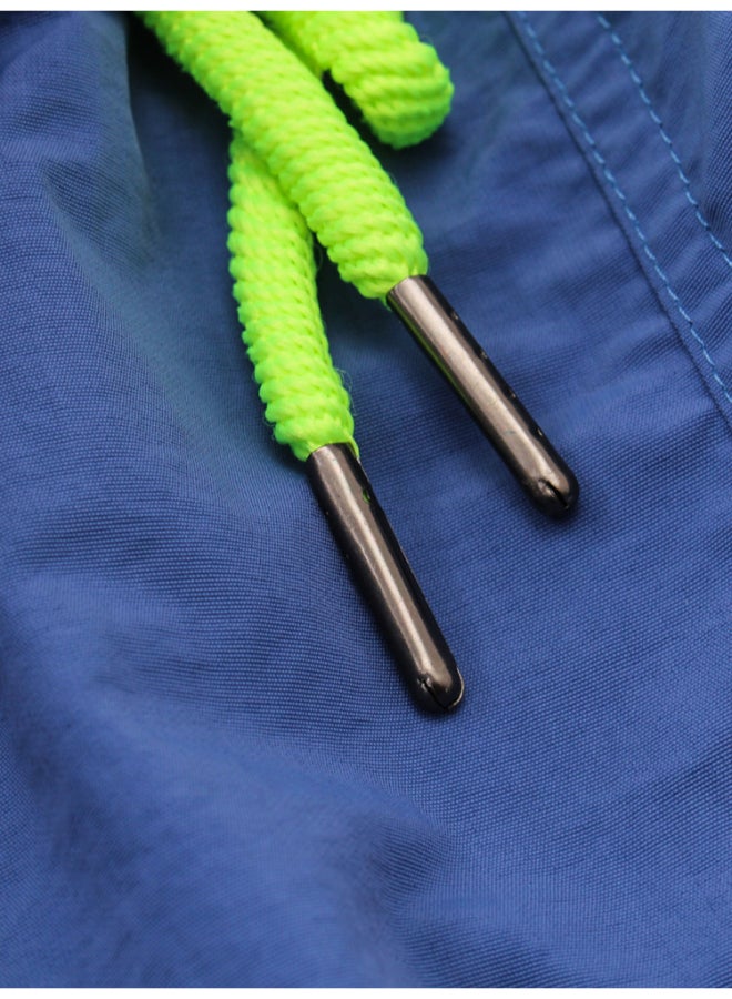 Performance Tie Belt Waist Sport Shorts Royal Blue  - Image 5
