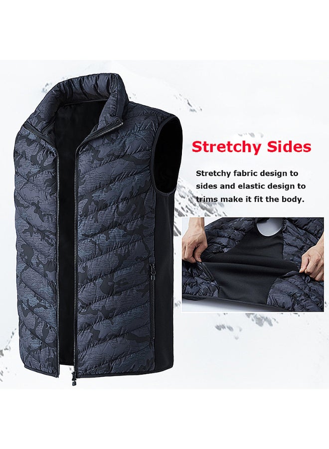 Generic - Camouflage Print Electric Heated Vest Dark Grey - Image 1