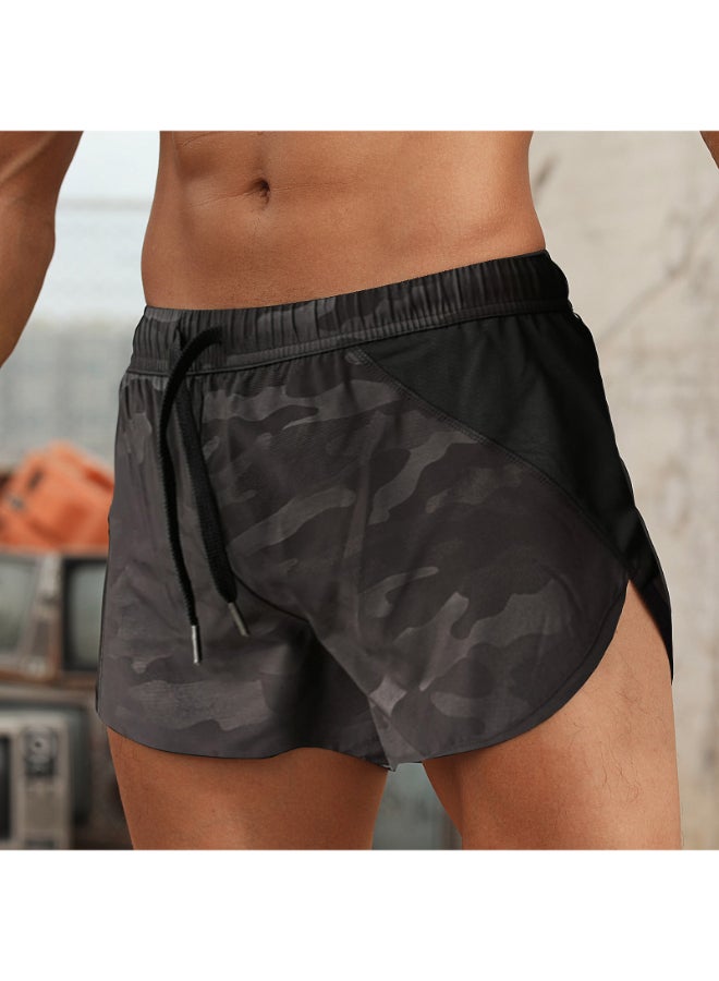 Breathable Performance Sports Shorts Black/Grey 