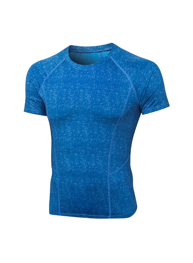 تيشيرت رياضي لممارسة التمارين أزرق - Image 1