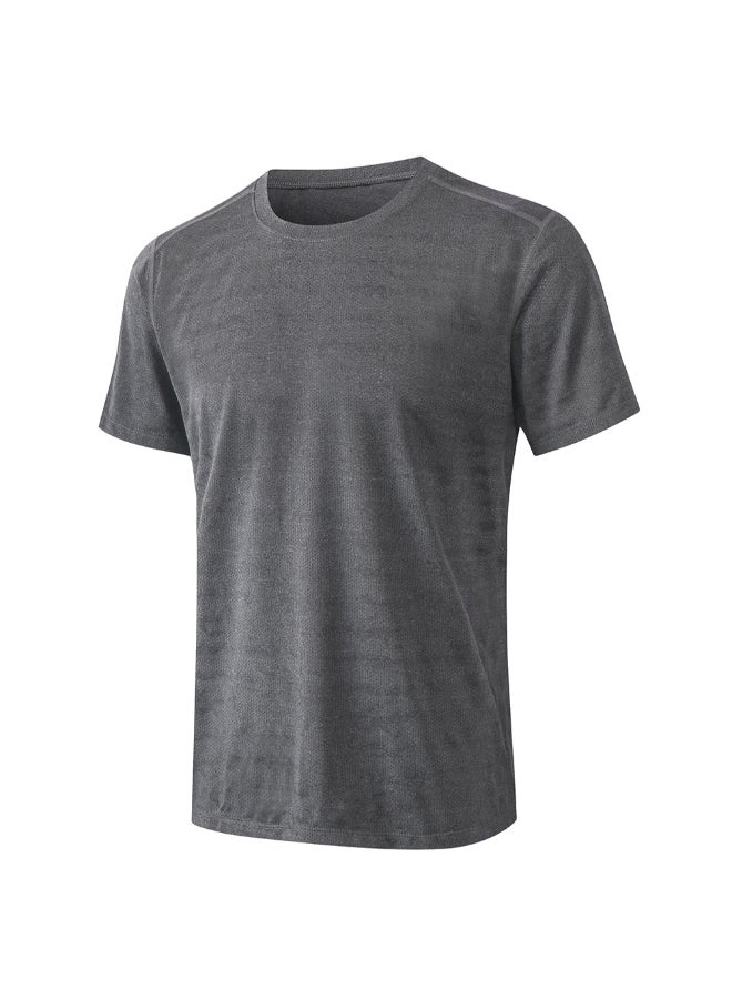 Camouflage Print Sports T-Shirt Grey  - Image 1