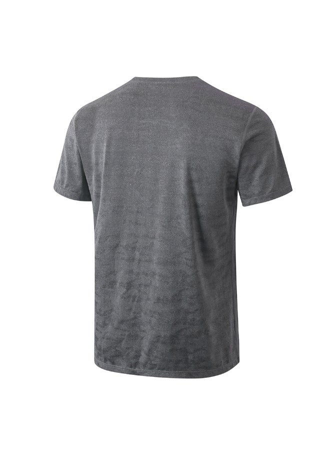 Camouflage Print Sports T-Shirt Grey  - Image 2