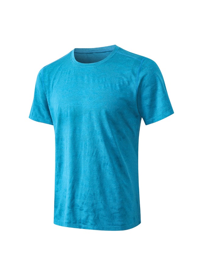 Performance Athletic Sports T-Shirt Light Blue 