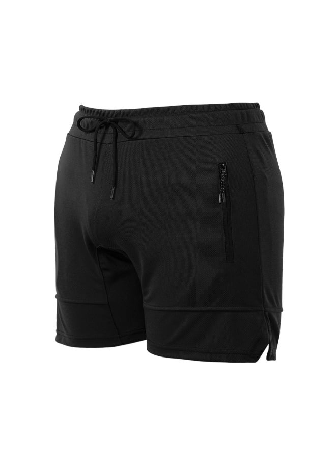 شورت رياضي لأداء التمارين أسود - Image 2