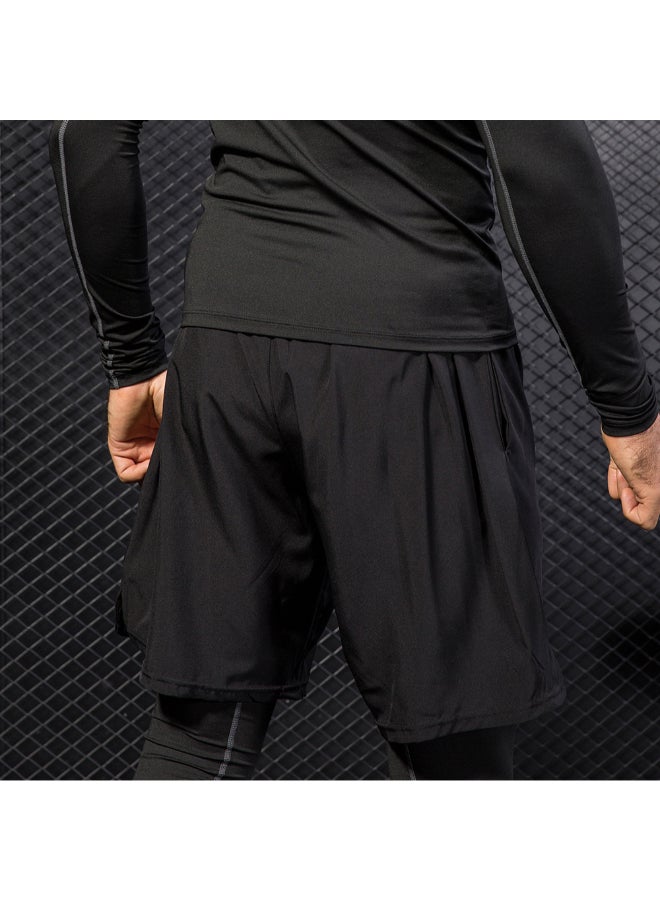 Fitness Running Sports Shorts Black  - Image 3