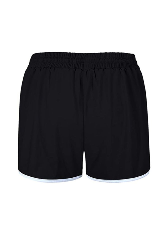 Comfortable Running Sports Shorts Black/White - Image 2