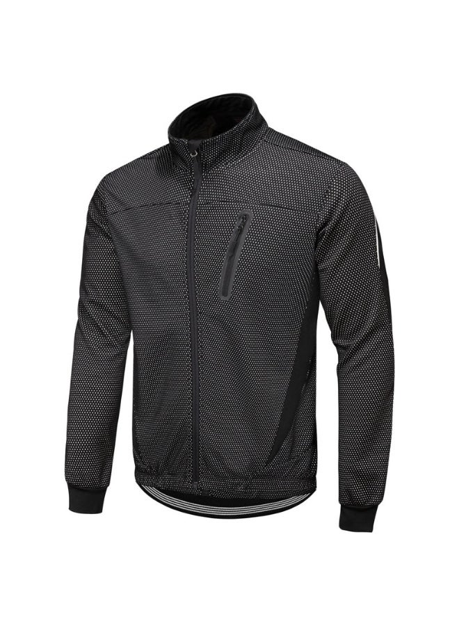 Cycling Waterproof Windproof Thermal Jacket Black