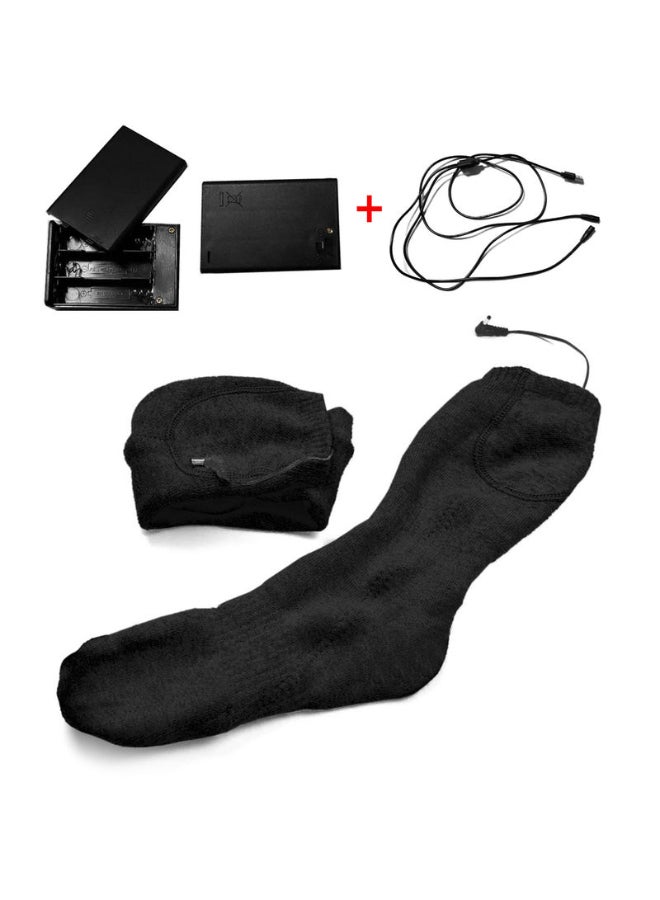 Electric Battery Operated Warm Socks Black  - Image 1