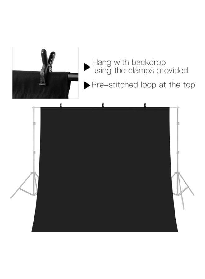 ANDOER 4-Piece Photography Background Backdrop And Clamp Set Black  - Image 4
