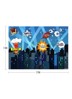 ANDOER Super Hero City Photography Background Photo Studio Props Blue/Red/White  - Image 2