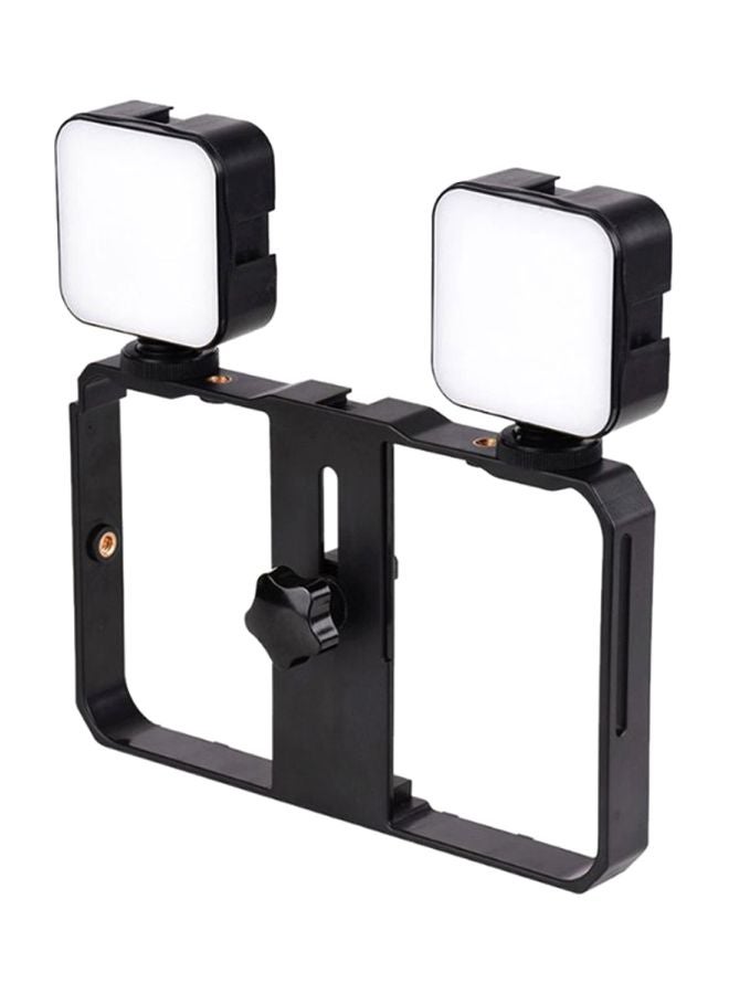 أندوير مجموعة مصابيح LED صغيرة للتصوير مكونة من قطعتين أسود/ أبيض - Image 2