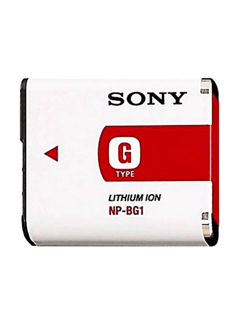 960.0 mAh NP-BG1 Type G Lithium Ion Rechargeable Battery For Digital Cameras White/Red