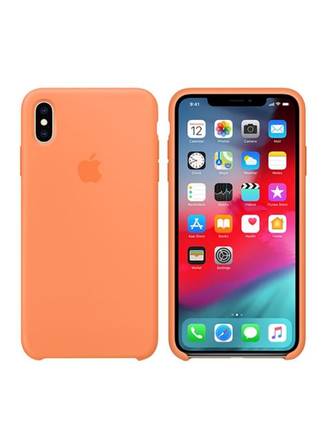 Apple - Silicone Case Cover For Apple iPhone XS Max Papaya - Image 1