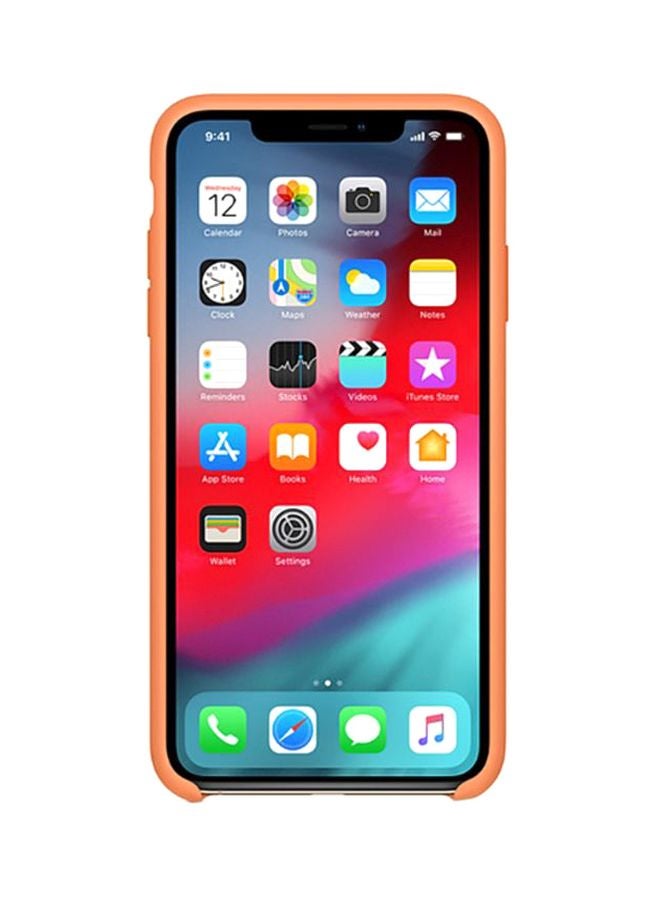 Apple - Silicone Case Cover For Apple iPhone XS Max Papaya - Image 1