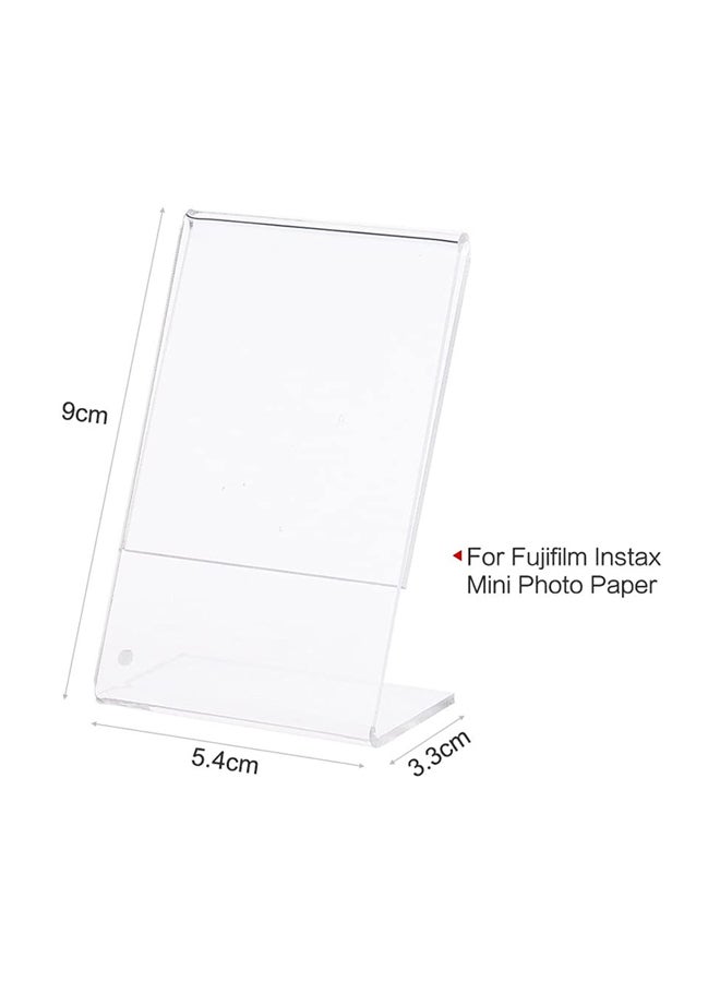 ANDOER - 3-Pack L-Shape Acrylic Photo Frame Mini Stand For Fujifilm Instax 8/8+/70/7s/90/25/26/50s/9/SP-1/SP-2 Film, 3 Inch Clear 9x5.4x3.3cm - Image 1